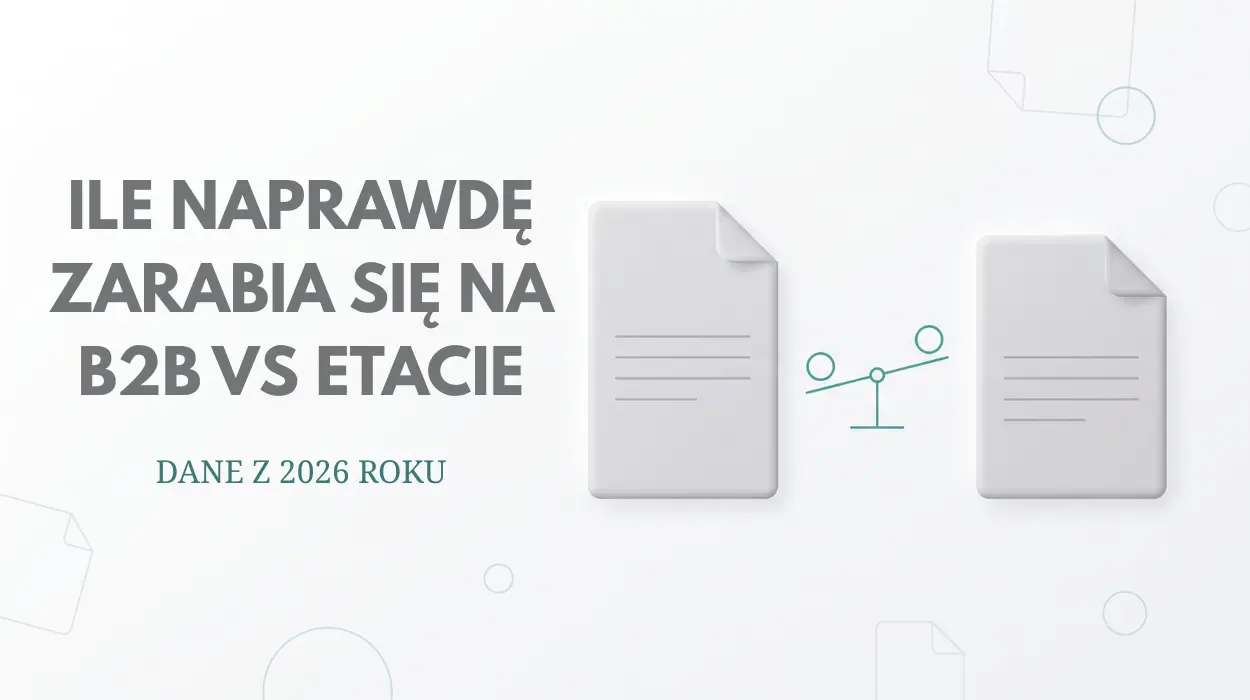 Ile naprawdę zarabia się na B2B vs etacie w Polsce - dane z 2026 roku